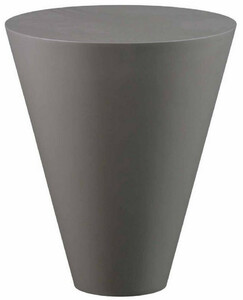 Casa Padrino Luxus Gartentisch Matt Grau  51 x H. 60 cm - Runder Wetterbest�ndiger Beistelltisch - Garten Terrassen Tisch M�bel - Luxus Kollektion