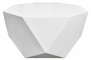 Casa Padrino Luxus Gartentisch Matt Wei� 77 x 77 x H. 46 cm - Wetterbest�ndiger Couchtisch - Garten Terrassen Tisch M�bel - Luxus Kollektion