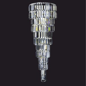 Casa Padrino Luxus Kristallglas Kronleuchter Silber H. 90 cm - Luxus Leuchten