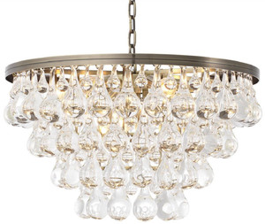 Casa Padrino Luxus Glas Kronleuchter Messingfarben  65 x H. 41 cm - Edler Wohnzimmer Kronleuchter - Luxus Qualit�t