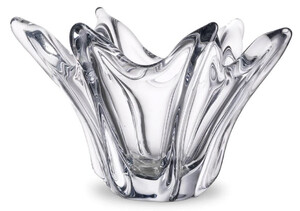 Casa Padrino Luxus Glas Schssel  36,5 x H. 22,5 cm - Deko Schale aus mundgeblasenem Glas - Deko Accessoires - Luxus Qualitt