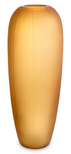 Casa Padrino Luxus Glas Vase Bernstein  22 x H. 65 cm - Mundgeblasene Blumenvase - Runde Deko Blumenvase - Deko Accessoires - Deko Glas Vasen - Luxus Accessoires