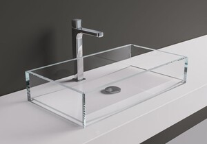 Casa Padrino Luxus Glas Waschbecken Transparent 65 cm - Made in Italy