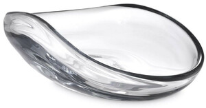 Casa Padrino Luxus Glasschale 42 x 28 x H. 12,5 cm - Mundgeblasene Deko Glas Obstschale - Glas Deko Accessoirs - Luxus Kollektion