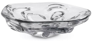 Casa Padrino Luxus Glasschale  27,5 x H. 7 cm - Mundgeblasene Deko Glas Obstschale - Glas Deko Accessoirs - Luxus Kollektion