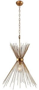 Casa Padrino Luxus H�ngeleuchte Antik Gold  40 x H. 50 cm - Elegante Edelstahl Pendelleuchte - Luxus Leuchten