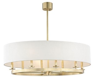 Casa Padrino Luxus H�ngeleuchte Antik Messingfarben / Wei�  99,7 x H. 29,9 cm - Luxus Kollektion