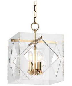 Casa Padrino Luxus H�ngeleuchte Antik Messingfarben 30,5 x 30,5 x H. 40,7 cm - Pendelleuchte in W�rfelform