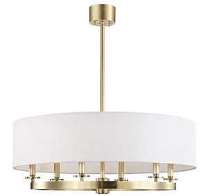 Casa Padrino Luxus H�ngeleuchte Antik Messingfarben / Wei�  78 x H. 30,5 cm - Luxus Kollektion