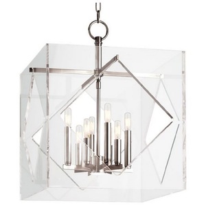 Casa Padrino Luxus H�ngeleuchte Silber 50,8 x 50,8 x H. 67,3 cm - Pendelleuchte in W�rfelform