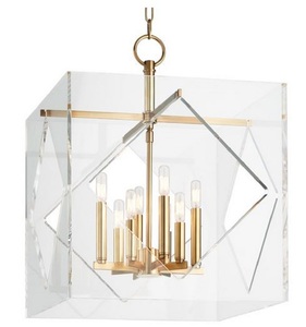 Casa Padrino Luxus H�ngeleuchte Antik Messingfarben 50,8 x 50,8 x H. 67,3 cm - Pendelleuchte in W�rfelform