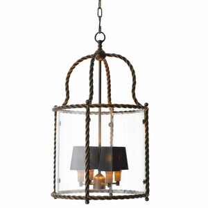 Casa Padrino Luxus H�ngeleuchte Bronze / Schwarz H. 72,5 cm - Luxus Qualit�t