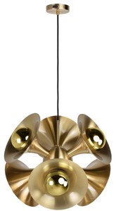 Casa Padrino Luxus H�ngeleuchte Messingfarben 55 x 55 x H. 53 cm - Messing Pendelleuchte - Wohnzimmer Lampe - Luxus Kollektion