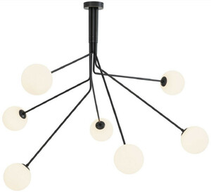 Casa Padrino Luxus Halogen Kronleuchter Bronzefarben / Wei� 192 x 192 x H. 85 cm - Moderner dimmbarer Kronleuchter mit runden Glas Lampenschirmen - Luxus Kollektion