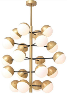 Casa Padrino Luxus Kronleuchter Antik Messingfarben / Wei�  94 x H. 90 cm - Wohnzimmer Kronleuchter - Hotel Kronleuchter - Luxus Qualit�t