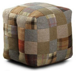 Casa Padrino Luxus Hocker Mehrfarbig 45 x 45 x H. 45 cm - Sitzhocker in Wrfelform - Fuhocker - Wohnzimmer Mbel