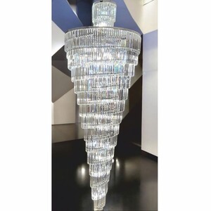 Casa Padrino Luxus Glas Kronleuchter Silber  60 x H. 100 cm - Made in Italy