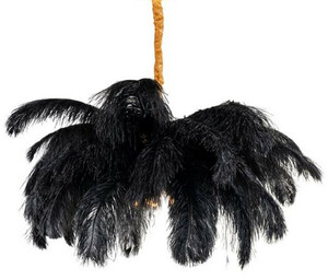 Casa Padrino Luxus H�ngeleuchte Palme Schwarz / Gold 100 x 100 x H. 40 cm - Moderne H�ngelampe im Palmen Design - Luxus Leuchten - Luxus Qualit�t