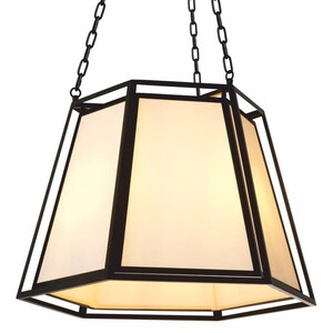 Casa Padrino Luxus H�ngeleuchte Schwarz / Creme H. 120,5 cm - Luxus Leuchten