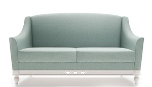 Casa Padrino Luxus Jugendstil 2er Sofa Mintgr�n / Wei� 152 x 90 x H. 96 cm - Luxus Qualit�t
