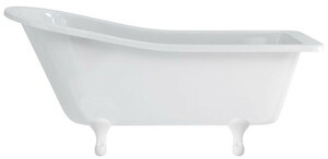 Casa Padrino Luxus Jugendstil Badewanne Wei� / Wei� 169 x 73 x H. 77 cm - Freistehende Retro Acryl Badewanne - Nostalgische Retro Badezimmer M�bel