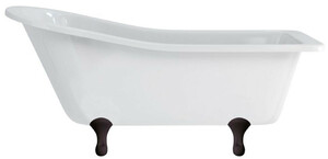 Casa Padrino Luxus Jugendstil Badewanne Wei� / Schwarz 169 x 73 x H. 77 cm - Freistehende Retro Acryl Badewanne - Nostalgische Retro Badezimmer M�bel
