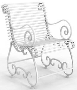 Casa Padrino Jugendstil Gartenstuhl mit Armlehnen 68 x 76 x H. 95,4 cm - Verschiedene Farben - Schmiedeeisen Garten & Terrassen Stuhl - Jugendstil Garten & Terrassen M�bel