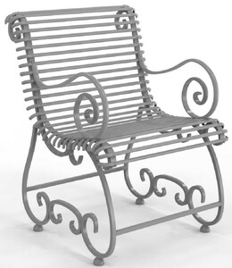 Casa Padrino Jugendstil Gartenstuhl mit Armlehnen 68 x 76 x H. 95,4 cm - Verschiedene Farben - Schmiedeeisen Garten & Terrassen Stuhl - Jugendstil Garten & Terrassen M�bel