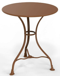 Casa Padrino Jugendstil Gartentisch  60 x H. 70 cm - Verschiedene Farben - Runder Schmiedeeisen Garten & Terrassen Tisch - Jugendstil Schmiedeeisen Garten & Terrassen M�bel