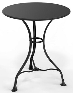 Casa Padrino Jugendstil Gartentisch  60 x H. 70 cm - Verschiedene Farben - Runder Schmiedeeisen Garten & Terrassen Tisch - Jugendstil Schmiedeeisen Garten & Terrassen M�bel