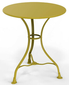 Casa Padrino Jugendstil Gartentisch  60 x H. 70 cm - Verschiedene Farben - Runder Schmiedeeisen Garten & Terrassen Tisch - Jugendstil Schmiedeeisen Garten & Terrassen M�bel