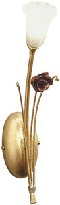 Casa Padrino Luxus Jugendstil LED Wandleuchte Rose Gold / Rot / Wei 8 x 15 x H. 35 cm - Barock & Jugendstil Wandleuchten