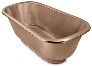 Casa Padrino Luxus Jugendstil Kupfer Badewanne 167,6 x 83,8 x H. 61 cm - Freistehende Retro Badewanne - Rustikale Kupfer Badezimmer M�bel
