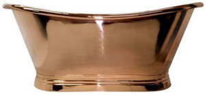 Casa Padrino Luxus Jugendstil Kupfer Badewanne 170 x 72 x H. 71 cm Freistehende Retro Badewanne - Rustikal Kupfer Badezimmer M�bel