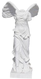 Casa Padrino Luxus Barock Marmor Deko Skulptur mit Fl�gel Wei� H. 180 cm