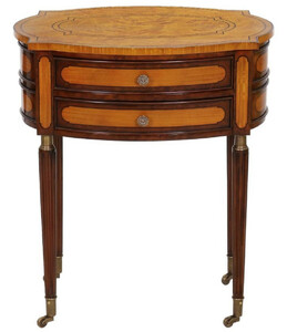 Casa Padrino Luxus Jugendstil Nachtkommode Hellbraun / Dunkelbraun - Eleganter Massivholz Nachttisch mit 2 Schubladen und Rollen - Barock & Jugendstil Schlafzimmer M�bel