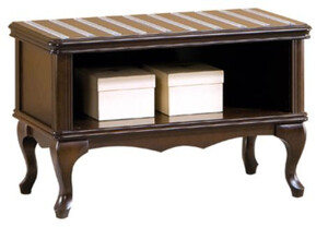 Casa Padrino Luxus Jugendstil Schuhschrank Dunkelbraun 80 x 42,5 x H. 48 cm - Kleiner Massivholz Flurschrank - Barock & Jugendstil Garderoben M�bel