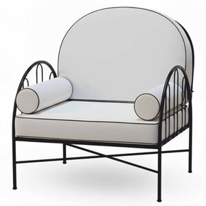 Casa Padrino Luxus Schmiedeeisen Sessel Grau / Schwarz - Hotel & Garten Sessel