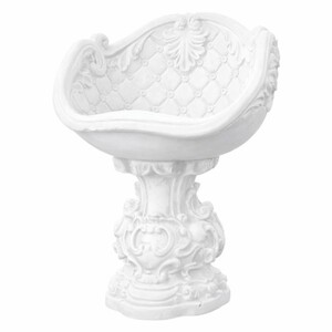 Casa Padrino Barock Garten Sessel Wei� H. 80 cm - Garten & Terrassen M�bel