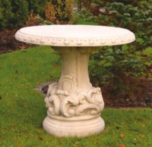 Casa Padrino Barock Gartentisch Hellbeige  87 x H. 78 cm