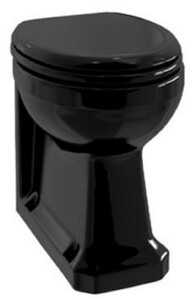 Casa Padrino Luxus Jugendstil WC Schwarz 36 x 42,5 x H. 47,5 cm - Badezimmer M�bel - Luxus Qualit�t