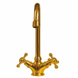 Casa Padrino Jugendstil Waschtisch Armatur Gold H. 28 cm - Nostalgisches Bad Zubeh�r