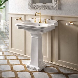 Casa Padrino Luxus Jugendstil Waschtisch Wei� - Badezimmer M�bel - Made in Italy