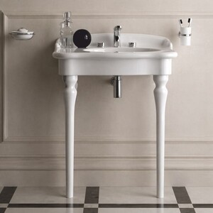 Casa Padrino Luxus Jugendstil Waschtisch Wei� 68 cm - Badezimmer M�bel - Made in Italy