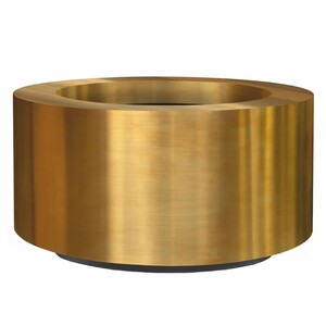 Casa Padrino Luxus Blumentopf Gold  110 cm - Runder Messing Pflanzentopf