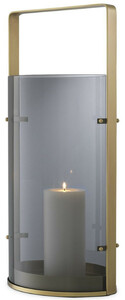 Casa Padrino Luxus Kerzenleuchter Antik Messingfarben / Grau 29,5 x 21 x H. 65 cm - Gastronomie Accessoires - Luxus Qualitt