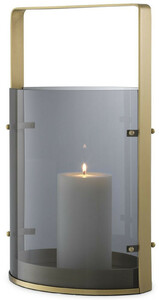 Casa Padrino Luxus Kerzenleuchter Antik Messingfarben / Grau 29,5 x 21 x H. 50 cm - Gastronomie Accessoires - Luxus Qualitt