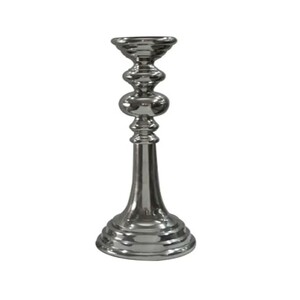Casa Padrino Luxus Kerzenst�nder Silber  28 x H. 82 cm - Gro�er Kerzenhalter im Barockstil