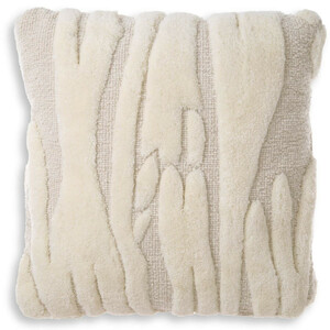 Casa Padrino Luxus Kissen Elfenbein 60 x 60 cm - Handgewebtes Deko Woll Kissen - Quadratisches Zierkissen - Wohnzimmer Dekoration - Luxus Deko Accessoires