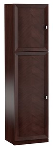 Casa Padrino Luxus Kleiderschrank Dunkelbraun / Silber 70,4 x 44,2 x H. 225,6 cm - Schlafzimmerschrank mit 2 T�ren - Schlafzimmerm�bel
